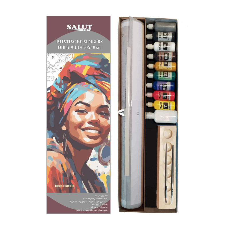 بسته رنگ آمیزی سالوت مدل آکرولیک کد 031014 مجموعه 18 عددی