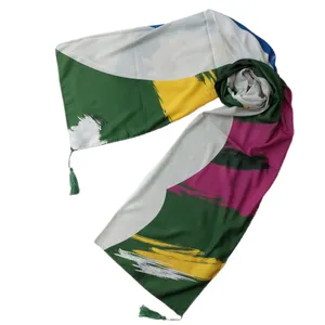 شال زنانه مدل نخی طرح آبرنگی