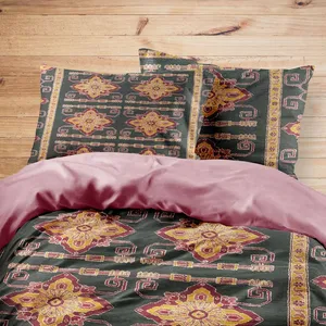 سرویس روتختی مدوپد طرح قالیچه بیجار مدرن افشان مدل C-bijar-M28 یک نفره 4 تکه