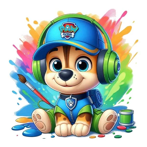 استیکر پارچه و لباس پاد آفرین مدل کارتون سگ های نگهبان کد 194