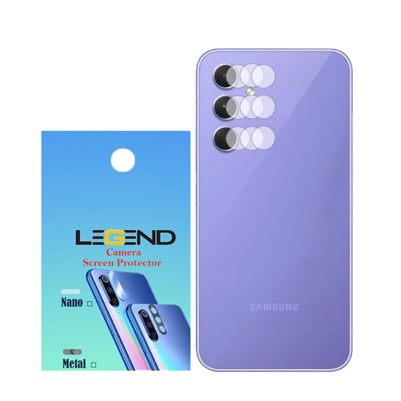 محافظ لنز دوربین لجند مدل نانوگلس مناسب برای گوشی موبایل سامسونگ Galaxy A54 بسته 3 عددی