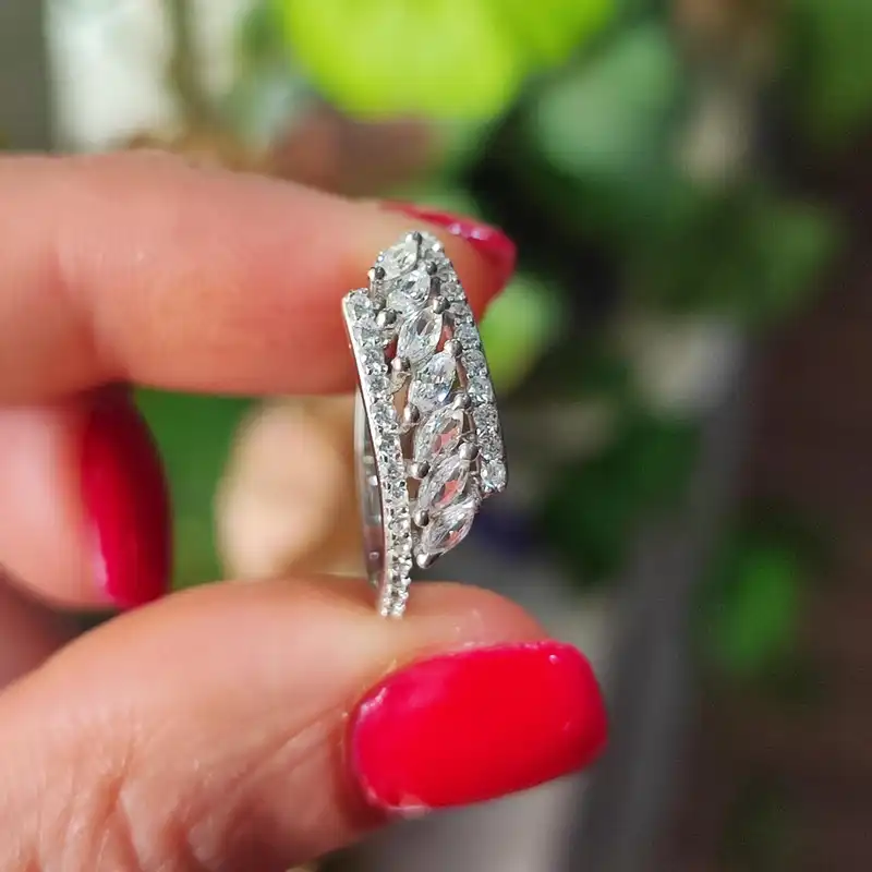 انگشتر نقره زنانه مدل جواهری پرنس JW50380