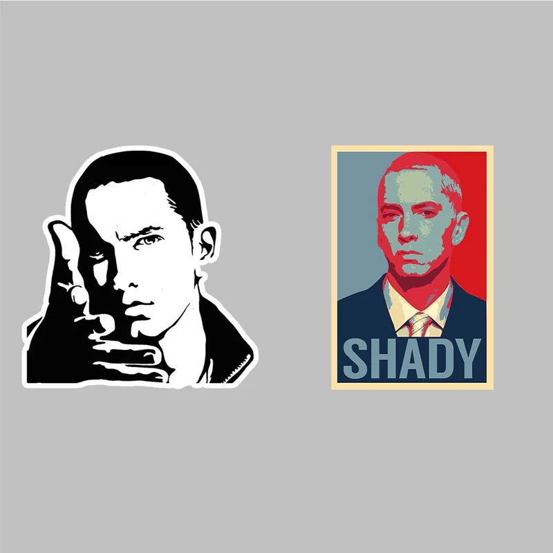 استیکر لپ تاپ کارنیکا طرح امینم مدل Eminem -2222013 مجموعه 2 عددی