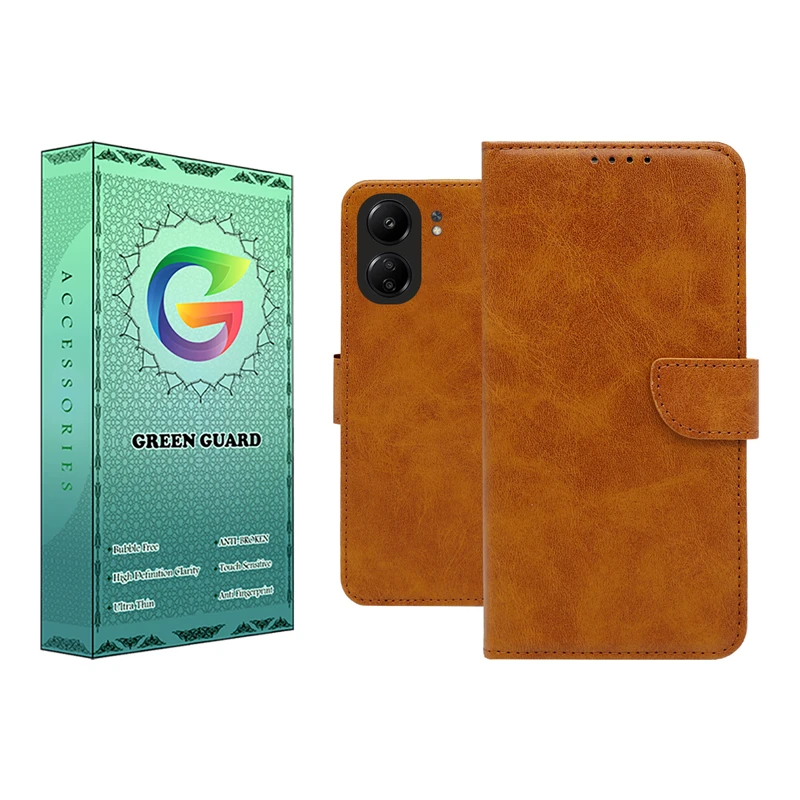 کیف کلاسوری گرین گارد مدل چرمی مگنتی کد Hb-G10 مناسب برای گوشی موبایل شیائومی Redmi 13C / Poco C65