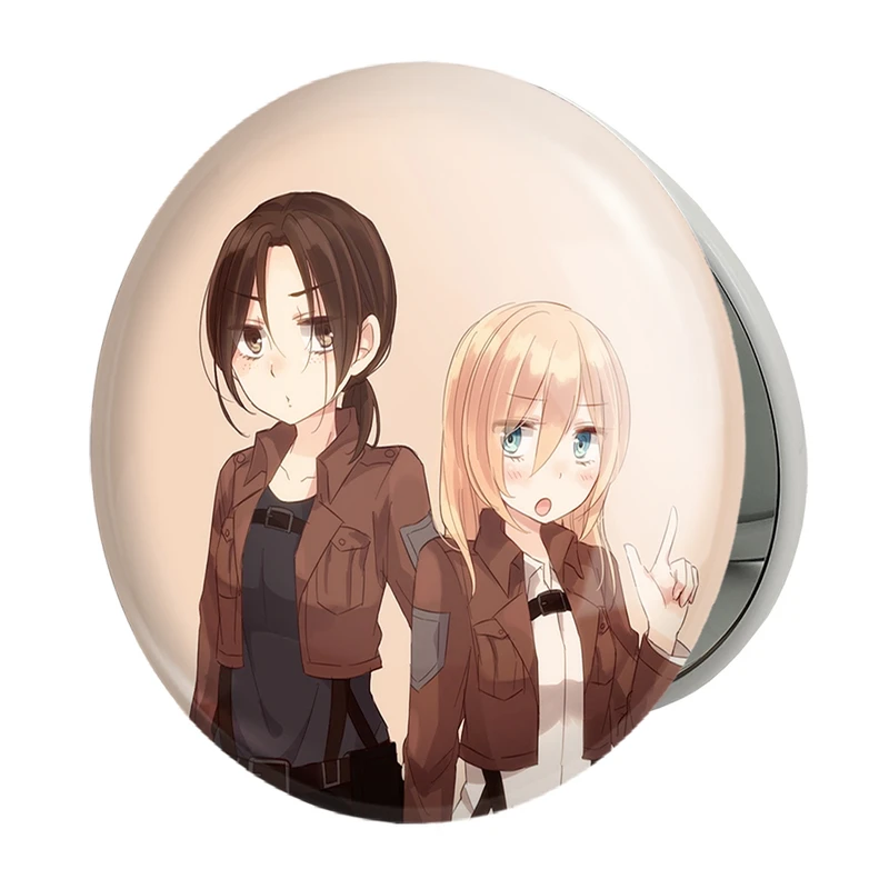 آینه جیبی خندالو طرح یمیر و هیستوریا انیمه اتک آن تایتان Attack on Titan مدل تاشو کد 11027