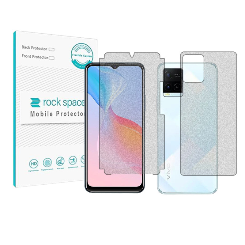 محافظ صفحه نمایش مات راک اسپیس مدل HyMTT مناسب برای گوشی موبایل ویوو Y21 به همراه محافظ پشت گوشی