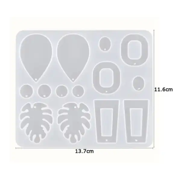 قالب رزین مدل گوشواره های پین دار