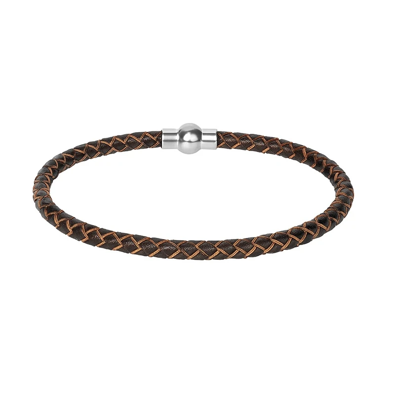 دستبند مردانه مدل چرم طبیعی کد 09