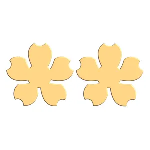 گوشواره طلا 18 عیار زنانه فرشته مدل طرح گل WEL-000204