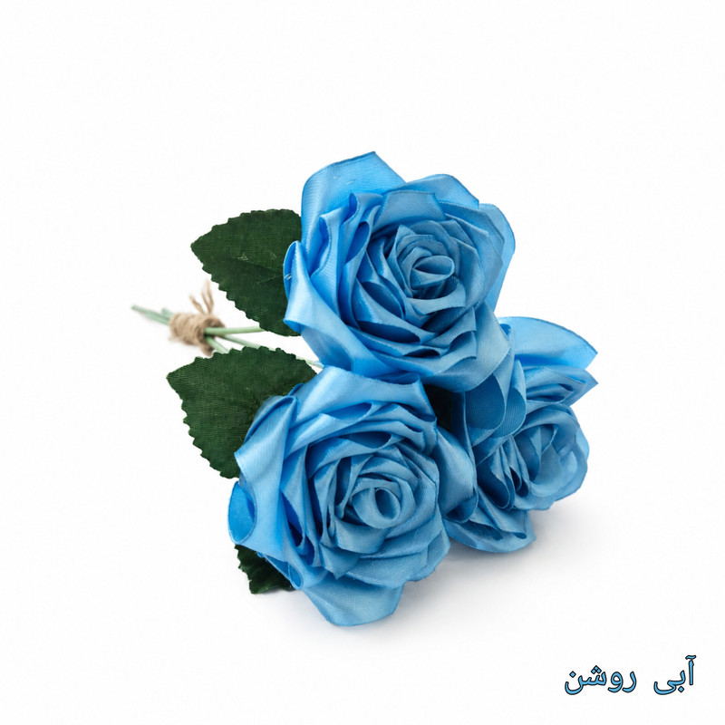 دسته گل مصنوعی مدل رز روبانی ۳ شاخه