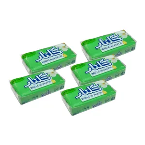 صابون شستشو صورت و بدن گلنار مدل Coconut Oil مناسب انواع پوست وزن 130 گرم بسته 5 عددی