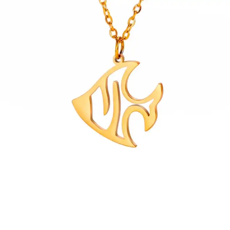 گردنبند طلا 18 عیار زنانه آرا مدل ماهی