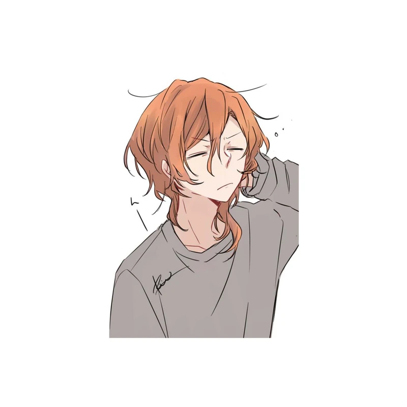 استیکر لپ تاپ و موبایل مدل انیمه طرح سگ‌های ولگرد بانگو چویا ناکاهارا Bungo Stray Dogs Chuya Nakahara کد 3214