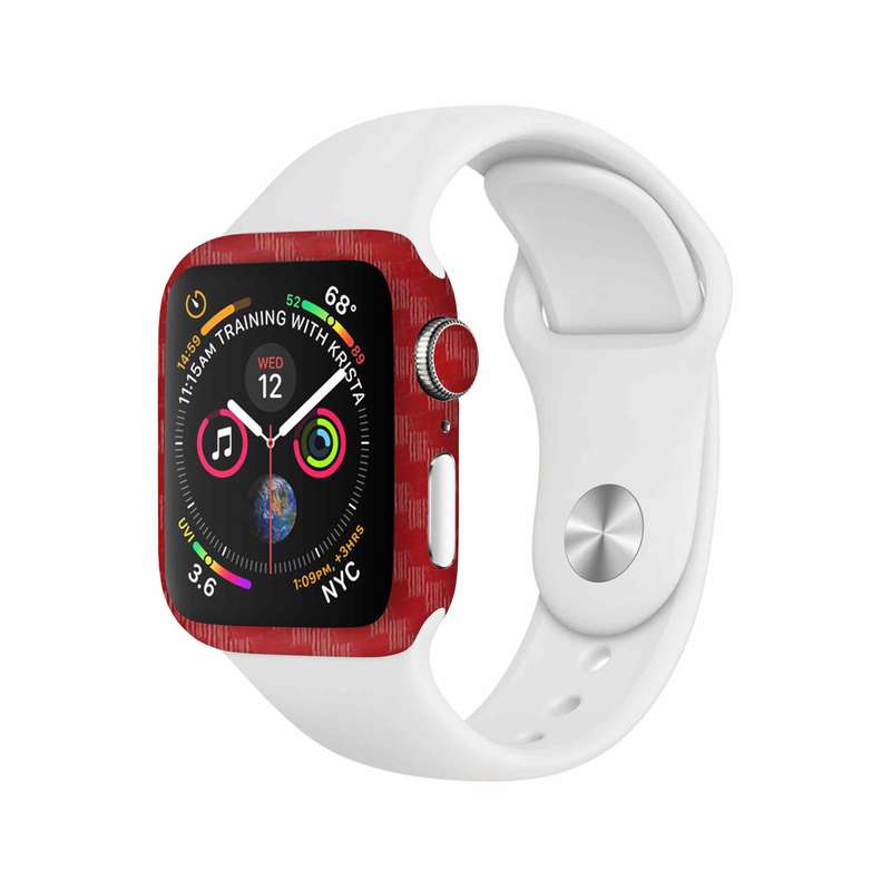 برچسب ماهوت طرح Red-Fiber مناسب برای اپل واچ Watch 4 44mm
