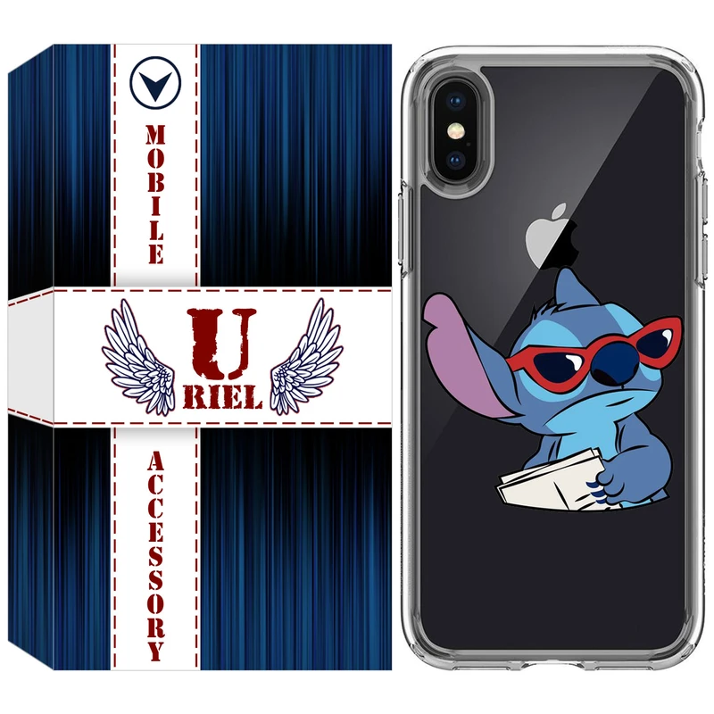 کاور یوریل قاب مدل Clear کد 69 طرح  استیچ مناسب برای گوشی موبایل اپل iPhone X / iPhone XS