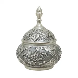 قندان مسی مدل قلمکاری شده طرح گل مدل Gh