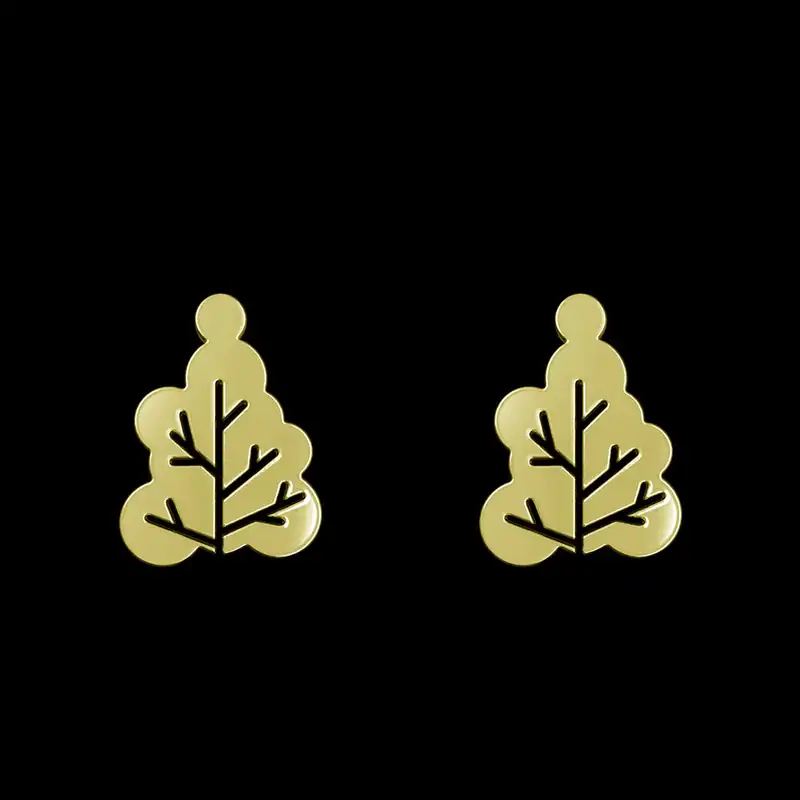 گوشواره طلا 18 عیار زنانه مدوپد مدل درخت کد GA1-15814