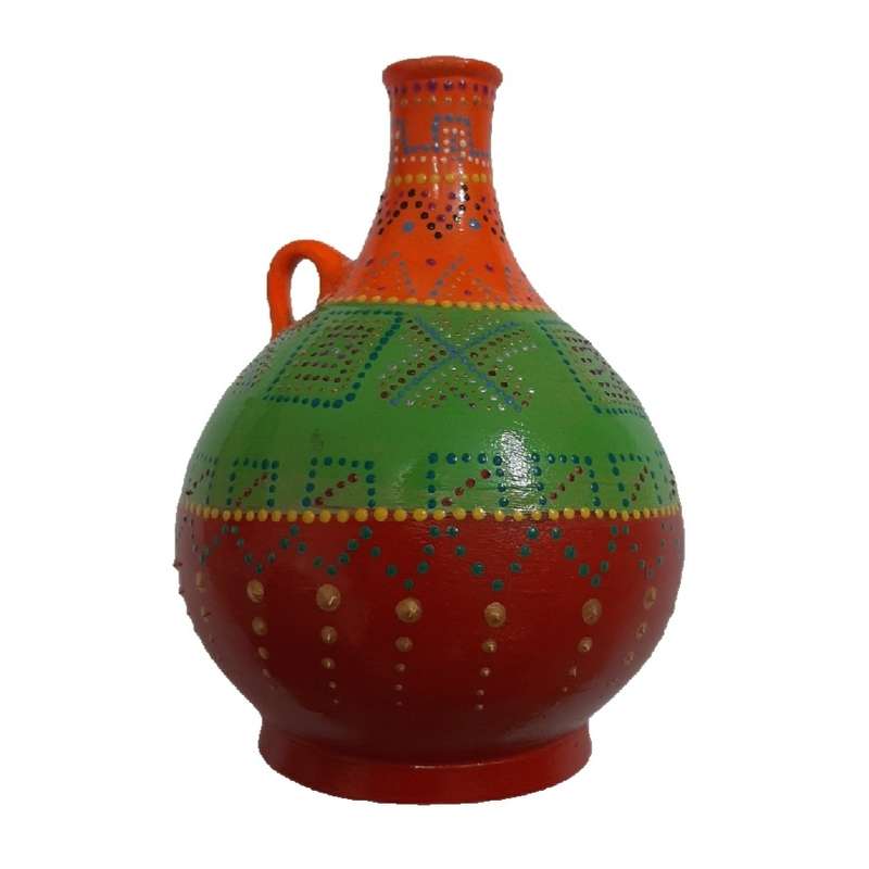 گلدان سفالی مدل نقطه کوبی کد221
