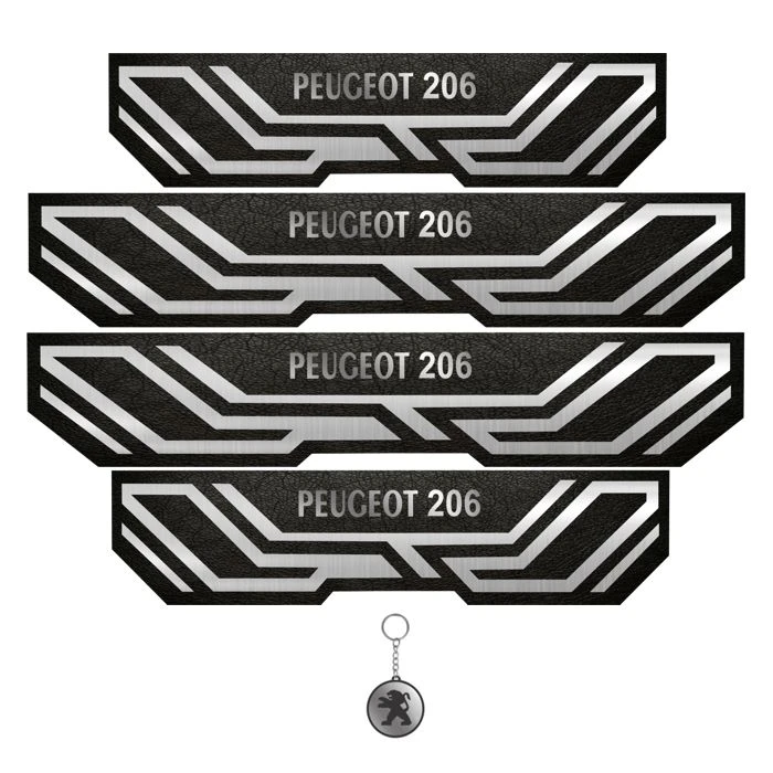  برچسب پارکابی خودرو مهدیار کد PKA 2001 مناسب برای پژو 206 مجموعه 4 عددی به همراه جا کلیدی