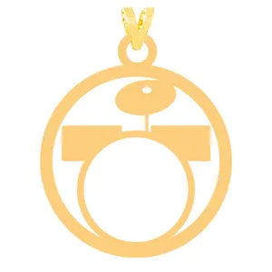 آویز گردنبند طلا 18 عیار زنانه کرابو مدل درام Kr31680