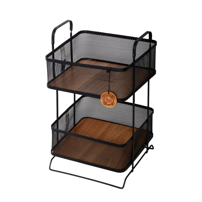 سبد سیب زمینی و پیاز مربع مرولین مدل دوطبقه آتوسا ATOSA کد 40122