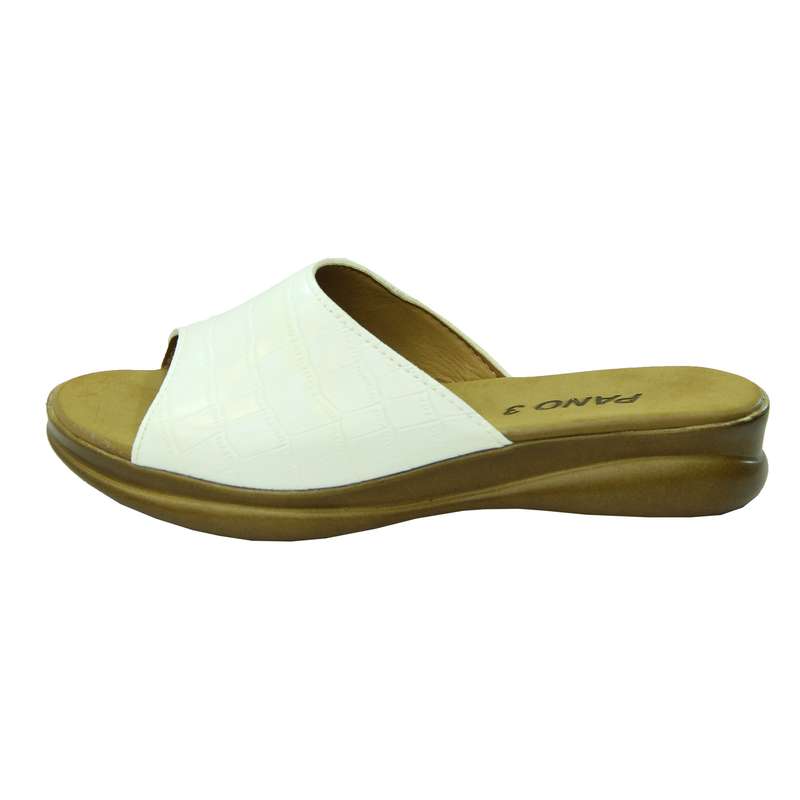 دمپایی زنانه پانو مدل سنگی کد 05 رنگ سفید