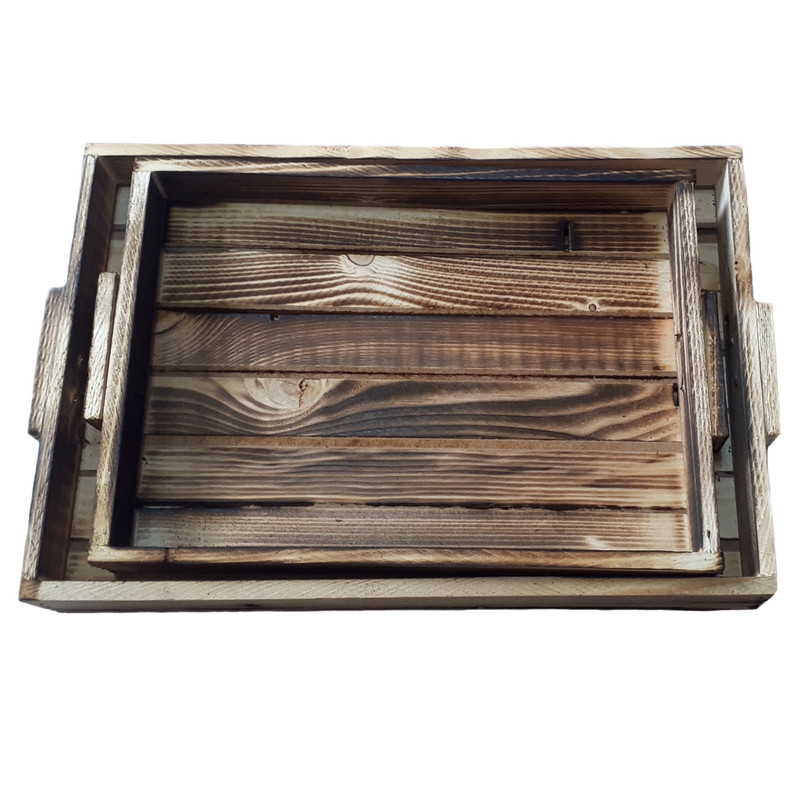 سینی مدل چوبی بسته 2عددی