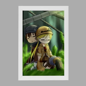 تابلو خندالو مدل ریکو و ریگ انیمه ساخته شده پرتگاه Made in Abyss  کد 22083