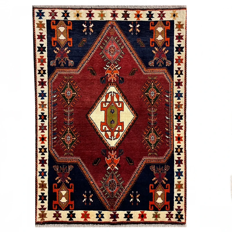 فرش دستبافت 1.5 متری مدل قشقایی