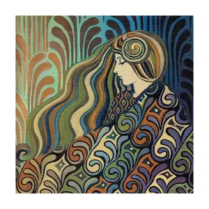 کاشی مدل لوحی طرح بانوی شرقی کد 178