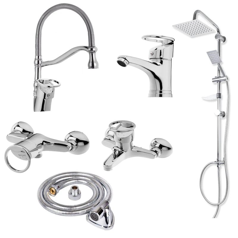 ست شیرآلات توفیق مدل النگویی فنری مجموعه 6 عددی