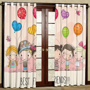  پرده کودک مدل دختر مخمل پانچی کد 1273 سایز 140x280 سانتی متر