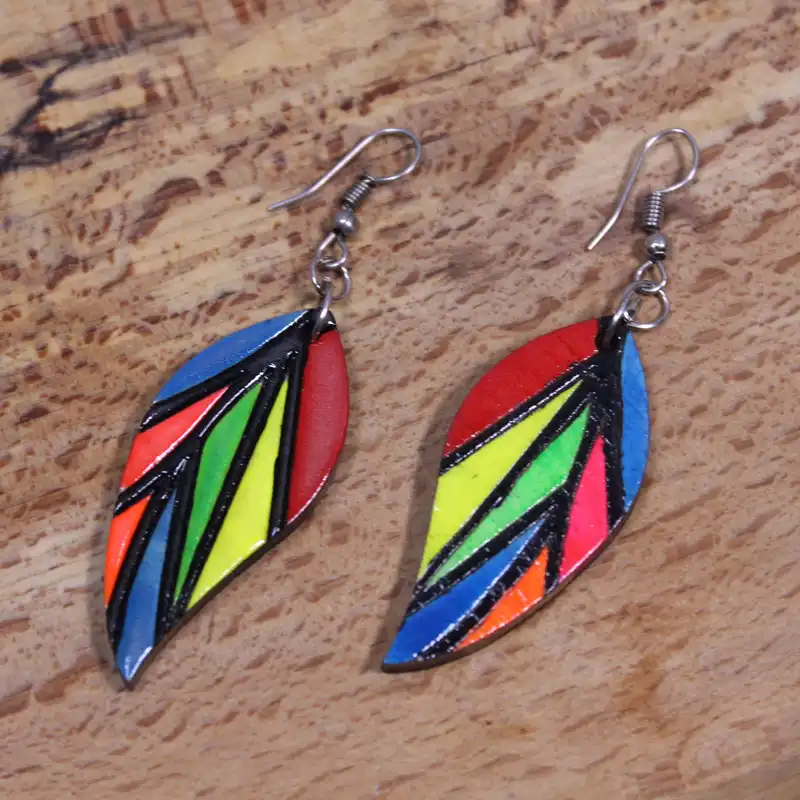 گوشواره زنانه مدل سرهه طرح برگ کد 11