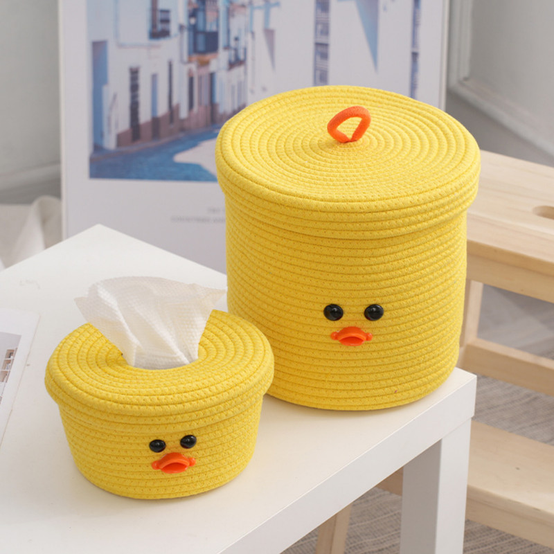 ست سطل و جادستمال کاغذی اتاق کودک مدل جوجه