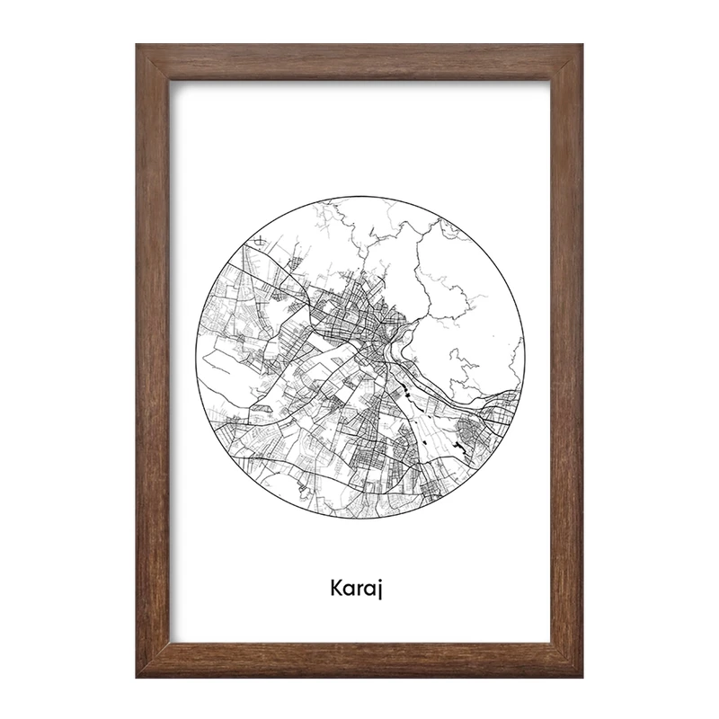 تابلو خندالو طرح نقشه شهر کرج کد F1711