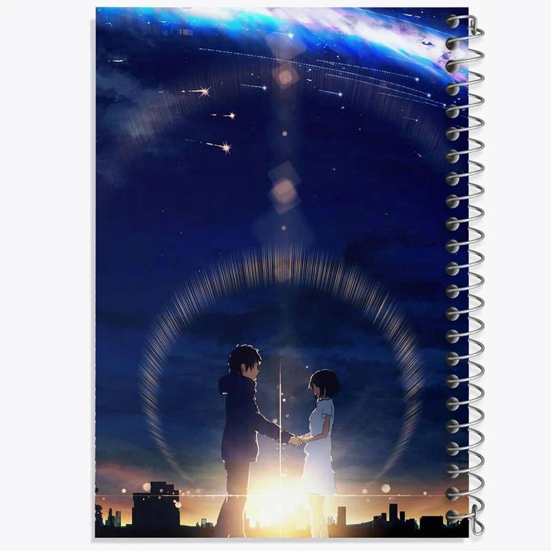 دفتر ژورنال نویسی 50 برگ خندالو مدل نقطه ای طرح تاکی تاچیبانا و میتسویا میامیزو انیمه یورنیم Your Name کد 16297