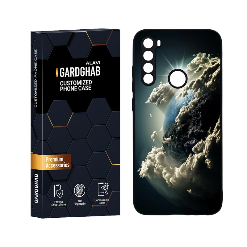 کاور گارد قاب علوی مدل دورژله ای کهکشان مناسب برای گوشی موبایل شیائومی Redmi Note 8