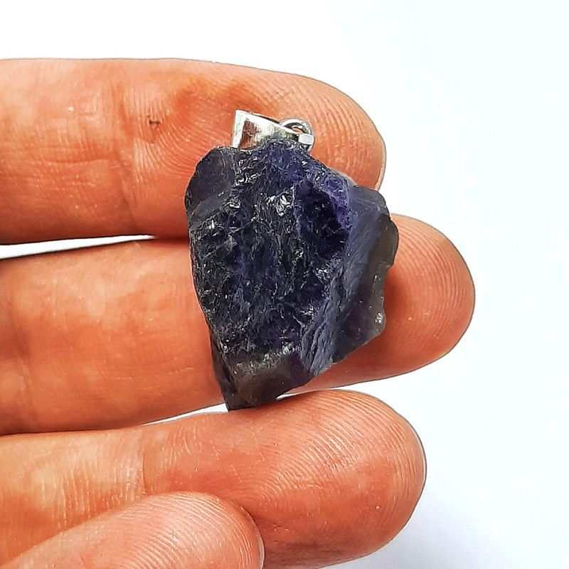 آویز گردنبند زنانه مدل بلور آمیتیست کد 32