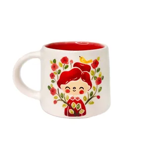 لیوان سرامیکی مدل دختر جوجه به سر