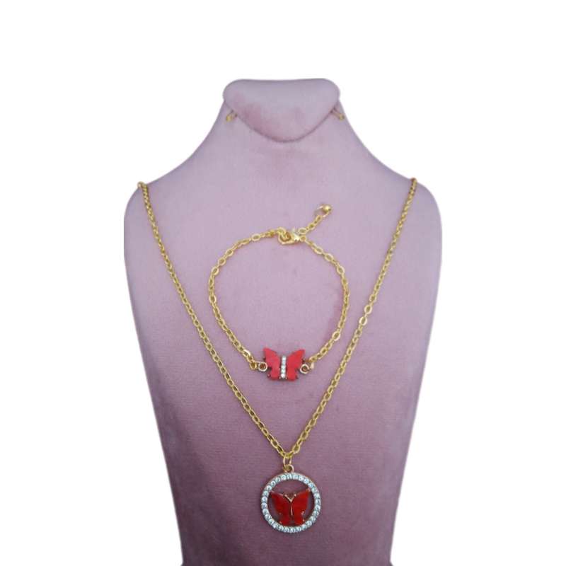 نیم ست دخترانه مدل پروانه