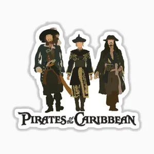 استیکر لپ تاپ و موبایل بووم طرح دزدان دریایی کارایب کد mr9