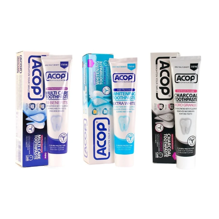 خمیر دندان آکوپ مدل ذغالی و سفید کننده و مولتی کر حجم 90 میلی لیتر مجموعه 3 عددی
