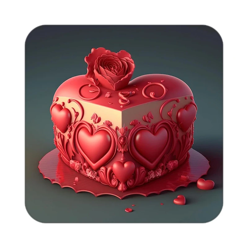 زیر لیوانی کاکتی مدل عاشقانه کد mp13074