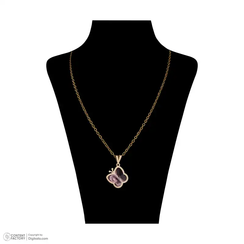 گردنبند طلا 18 عیار زنانه ناریا مدل پروانه