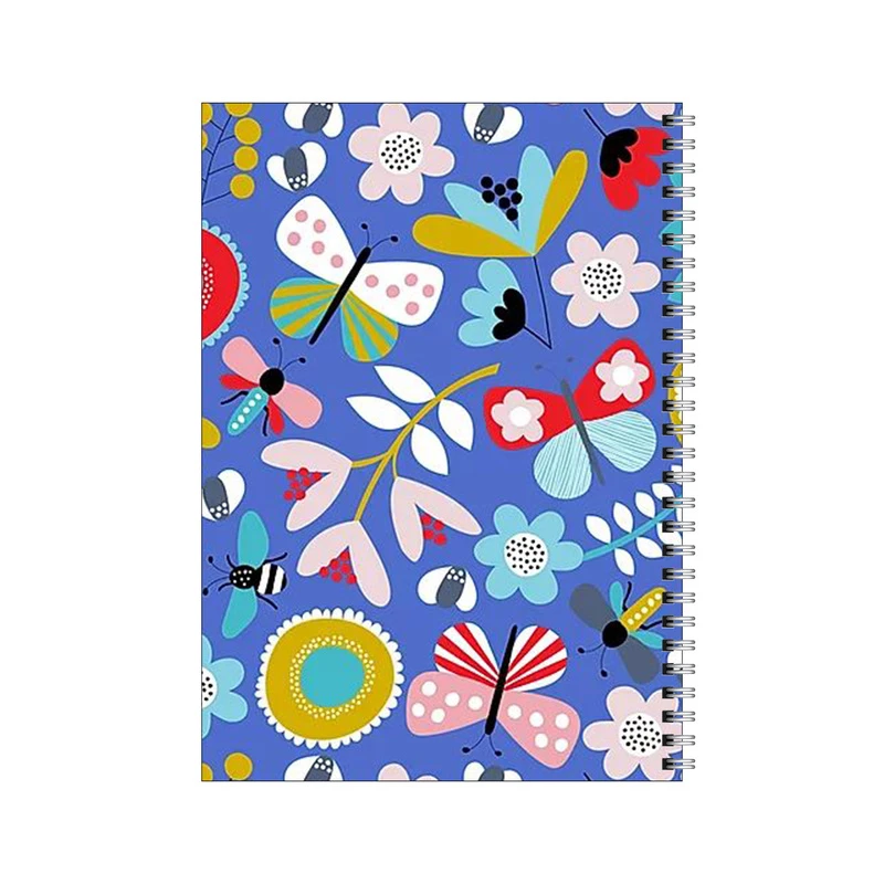 دفتر مشق 50 برگ بامبیلیپ طرح پترن گل و پروانه کد 2487076