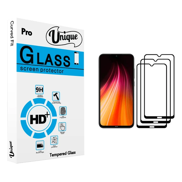 محافظ صفحه نمایش یونیک مدل ULTRA مناسب برای گوشی موبایل شیائومی Redmi Note 8 بسته سه عددی