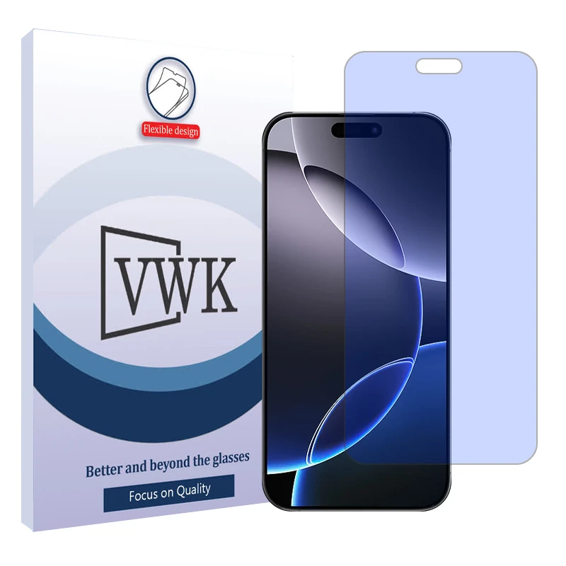 محافظ صفحه نمایش ضداشعه آبی وی دبلیو کی مدل Tough مناسب برای گوشی موبایل اپل iPhone 16 Pro