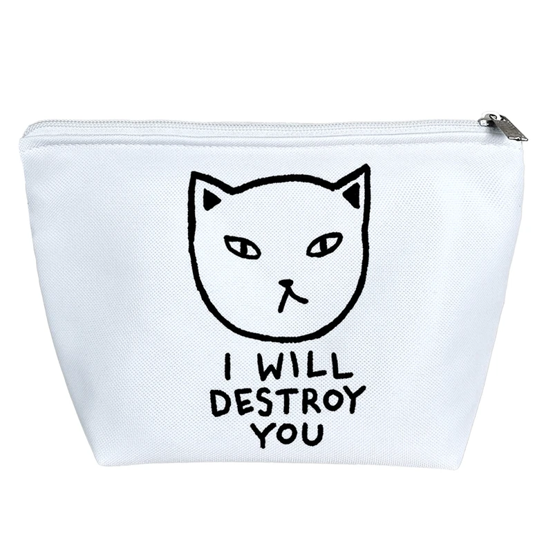 کیف لوازم آرایش دخترانه خندالو مدل گربه عصبانی کد 3425