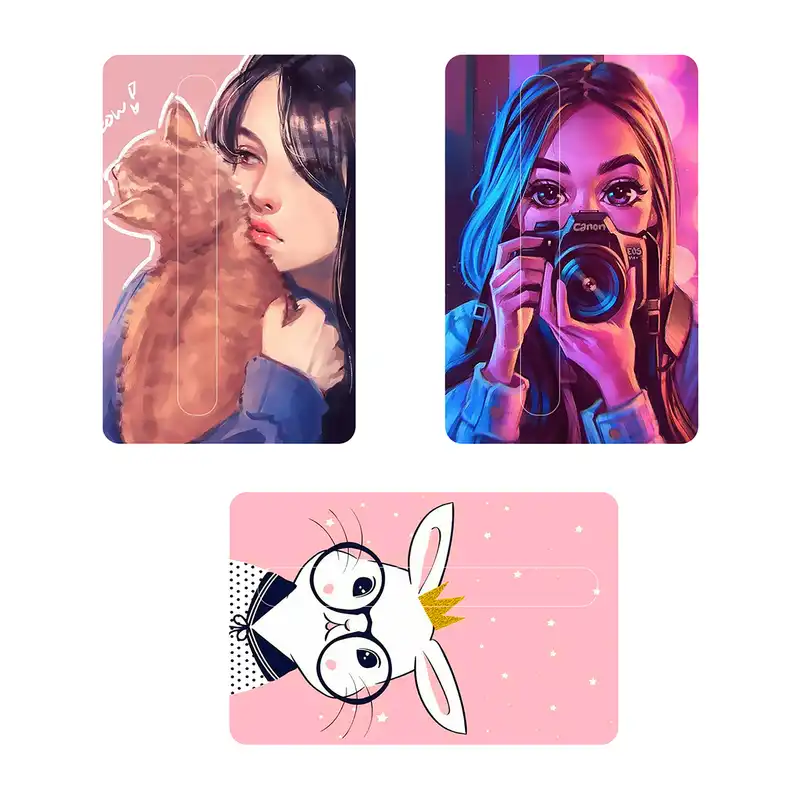 استیکر کارت پیکسل میکسل مدل دخترانه مجموعه 3 عددی