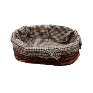 سبد نان و سبزی مدل حصیری بیضی